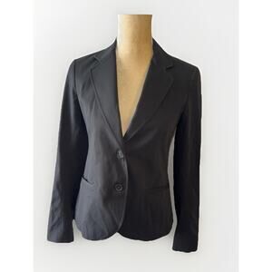 Theory Black Single Breasted Two Button Blazer Size 4